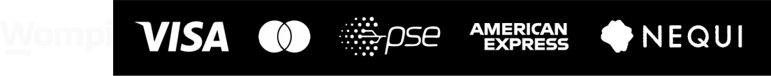 Medios de pago: Visa, Mastercard, PSE, American Express, Nequi